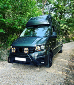 Proiector cu led camion faza lunga si pozitie, diametru 180mm, 12V-24V, pozitie cu leduri alb - portocaliu - Img 6