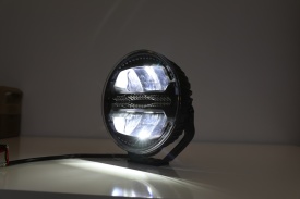 Proiector cu led camion faza lunga si pozitie, diametru 228 mm, 12V-24V, pozitie cu leduri alb - portocaliu - Img 9