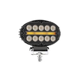 Proiector LED oval, 12-24V universal, lumina alba, pozitie galbena, 2000LM, pentru camioane tractor rollbar offroad ATV jeep utilaje agricole - Img 1