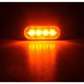 Proiector stroboscopic 4 LED-uri, in grila, subtire, galben