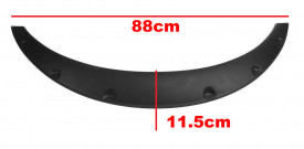 Protectie aripa auto, material flexibil, 4 bucati, culoare neagra, 88 x 11.5 cm - Img 7