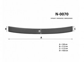 Protectie bara spate, VW T7 Multivan 2021->, Plastic, culoare negru - Img 2
