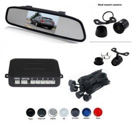 Senzori parcare cu camera video si display LCD de 4.3 inch in oglinda S604