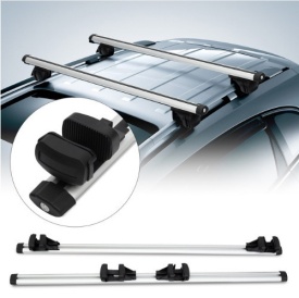 Set 2 Bare portbagaj auto din aluminiu lungime totala 150 cm, deschidere 140 cm Opel VW Touran 2003->, VW Sharan 1995->, cu prindere pe bare longitudinale - Img 3