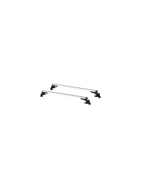 Set 2 bare portbagaj transversale universale compatibil cu automobile fara bare longituninale sau prindere fixa, lungime 120 cm, aluminiu, 2 adaptoare incluse
