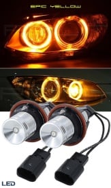 Set 2 Becuri Led Marker Angel Eyes BMW E39 E60 E61 E39 E63 E64 E65 E66 E83 X5 BMW, galben - Img 1