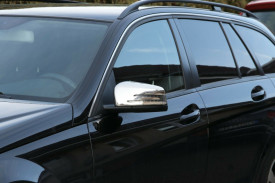 Set 2 Capace cromate de oglinda compatibil MERCEDES clasa A, clasa C, Clasa E, Clasa S, inox - Img 2