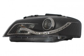 Set 2 Faruri compatibile Audi A3 8P 2003-2008 DAYLIGHT Negru - Img 3