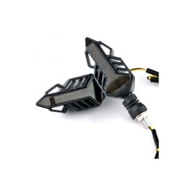 Set 2 semnalizari moto 12V cu functie de lumina de zi alba si semnalizare galbena