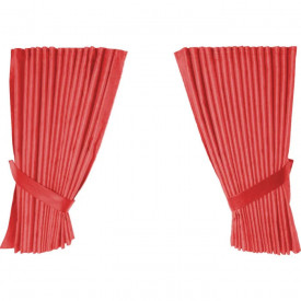 Set 4 perdele pentru camion, universal compatibile Scania, culoare rosu, material sintetic - Img 2