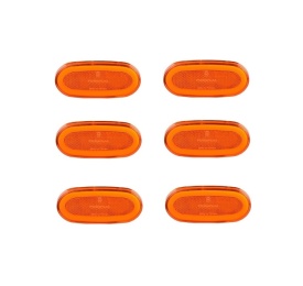 Set 6 bucati lampa gabarit laterala, 28 LED, efect neon portocaliu, 12V-24V, pentru Mercedes Sprinter, Volkswagen Crafter