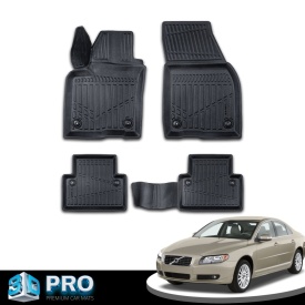 Set covorase auto cauciuc VOLVO S40 2004-2012, forma tavita 3D - Img 4