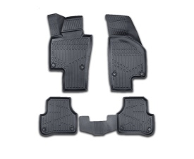 Set covorase auto cauciuc VW Passat B6 B7 2005-2014, Passat CC 2008-2017, forma tavita 3D - Img 1