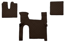 Set covorase camion, piele ecologica compatibil cu compatibile cu MAN TGX 2006-2018, cutie manuala, Maro cu doua sertare