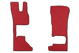 Set covorase camion, piele ecologica compatibil cu DAF XF/XG 2021-> Rosu AUTOMAT cu scaun pasager fix - Img 4