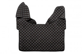 Set covorase camion, piele ecologica compatibil cu DAF XF105, XF106 Negru cu cusatura rosie AUTOMAT - Img 3