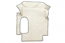 Set covorase camion, piele ecologica compatibil cu MAN TGA 2000-2010, cutie manuala, crem, cabina mare - Img 3