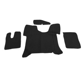 Set covorase camion, piele ecologica compatibil cu MAN TGS II 2020->, cutie automata, negru