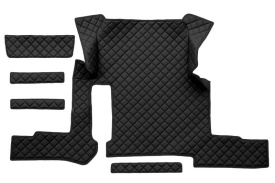 Set covorase camion, piele ecologica compatibil cu Man TGX 2018-2020, Negru, cutie manuala, 1 sertar - Img 2
