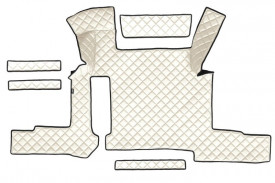 Set covorase camion, piele ecologica compatibil cu Man TGX 2020-> Crem, automat - Img 4
