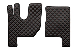 Set covorase camion, piele ecologica compatibil cu RENAULT T 2014-> Negru cusatura rosie - Img 2