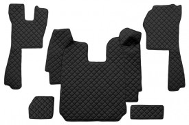 Set covorase camion, piele ecologica compatibil cu SCANIA R pana in 2010 Negru, AUTOMAT