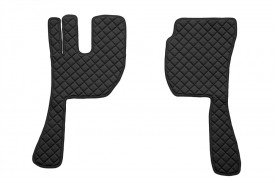 Set covorase camion, piele ecologica compatibil cu VOLVO FH12 FH 16 2002-2012 Negru, AUTOMAT - Img 2