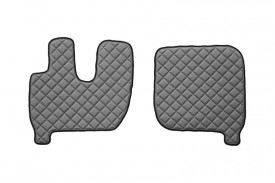 Set covorase camion, piele ecologica compatibile cu IVECO STRALIS AS 2002-2012, cabina mare, automata gri - Img 2