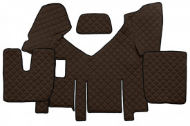 Set covorase camion, piele ecologica compatibile cu IVECO STRALIS XP 2013-> Maro , cu frigider - Img 4