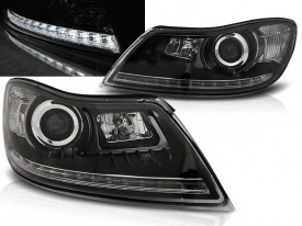 Set Faruri Dayline compatibil cu SKODA Octavia 2 II 2009-2012 Fundal Negru - Img 5