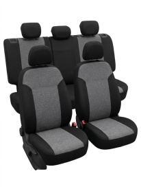 Set huse auto pentru scaune compatibile OPEL ASTRA J 2009-2015 COMBI, material textil negru cu gri, Lichidare stoc!