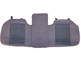 Set huse scaune auto compatibil cu Dacia Logan II 2012-2018 piele ecologica maro cu material textil maro, fata-spate - Img 2