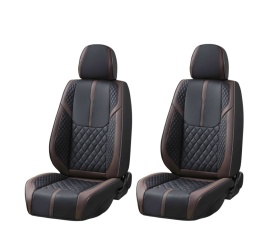 Set huse scaune auto compatibil Renault Fluence 2009-2016, fata-spate,Piele ecologica Negru cu maro - Img 4