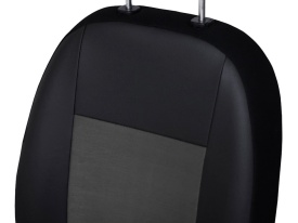 Set huse scaune auto, dedicate Opel Zafira C 2012->, cu 7 locuri, piele ecologica cu alcantara, negru cu gri - Img 5