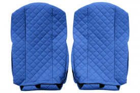 Set huse scaune camion compatibil cu FORD F-MAX 2018->, Negru cu albastru, piele ecologica cu velur - Img 3