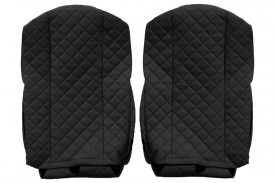 Set huse scaune camion compatibil cu FORD F-MAX 2018->, Negru, piele ecologica cu velur - Img 3