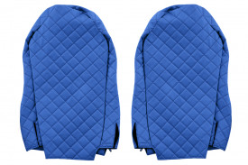 Set huse scaune camion compatibil cu MAN TGX 2007-2020, negru cu albastru, piele ecologica cu velur, scaun sofer normal - Img 3