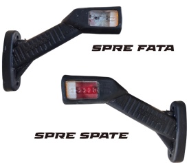 Set lampa LED laterala gabarit pentru camion, remorca, rulota, 12-24V, alb galben rosu, 2 buc - Img 9