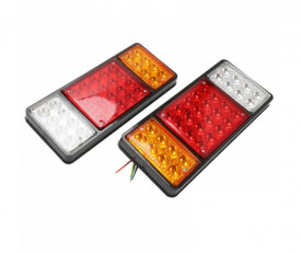 Set lampi stop LED, 4 Functii, 12V, 31.5 cm x 13.5 cm, potrivit pentru remorci, rulote, vehicule agricole - Img 3