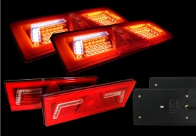 Set lampi stop spate stanga si dreapta LED, pozitie neon, 12-24V, 6 functii - Img 3