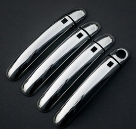Set ornamente cromate manere portiere compatibile AUDI A1, A4 B8, A5, Q3, Q5, Q7 2006-2016 Keyless Entry - Img 3