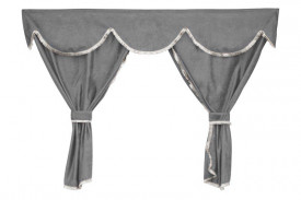 Set perdele cabina camion, universal compatibil cu MAN, culoare gri