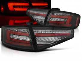Set stopuri LED compatibile cu Audi A4 B8 2012-2015 sedan Negru Semnal Dinamic - Img 2