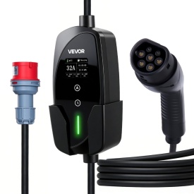 Statie incarcare mobila, Wallbox mobil, 22kW 32A, incarcator portabil EV tip 2, incarcator auto monofazat pentru vehicule electrice cu cablu de incarcare de 6 m, priza CEE, ecran LCD, statie de incarcare EV reglabila, cutie de control IP66 - Img 10