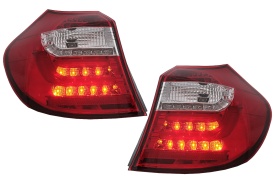 Stopuri LED Light Bar compatibil cu BMW Seria 1 E81 E87 2004-2007 Rosu Clar - Img 1