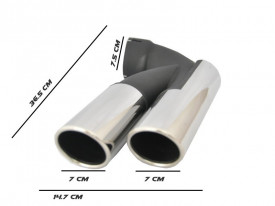 Tobe Ornamente compatibil cu sistemul de evacuare compatibil cu VW Touareg 2004-2009 - Img 5