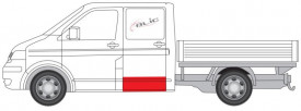 Trusa de reparatii usi Spate Dreapta/Stanga VW T5 2003-> (strat, placa usii cabinei spate, cabina dubla, inaltime 250mm, lungime 800mm) - Img 2