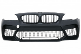 Bara Fata Echipata cu Grile Centrale compatibila cu BMW Seria 5 F10 F11 (2011-2017) M5 G30 Design Fara PDC - Img 1