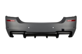 Bara Spate compatibil cu BMW Seria 5 F10 2011-2017 M-Technik Design, evacuare dubla, difuzor negru lucios