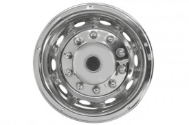 Capac roată spate, material: oțel inoxidabil, diametru jantă: 22,5 inch, gol (cu capace)